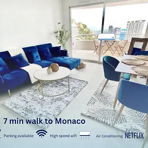  Appartamento Luxurious Flat At 5 Min By Walk To Monaco, Free Parking And Sea View